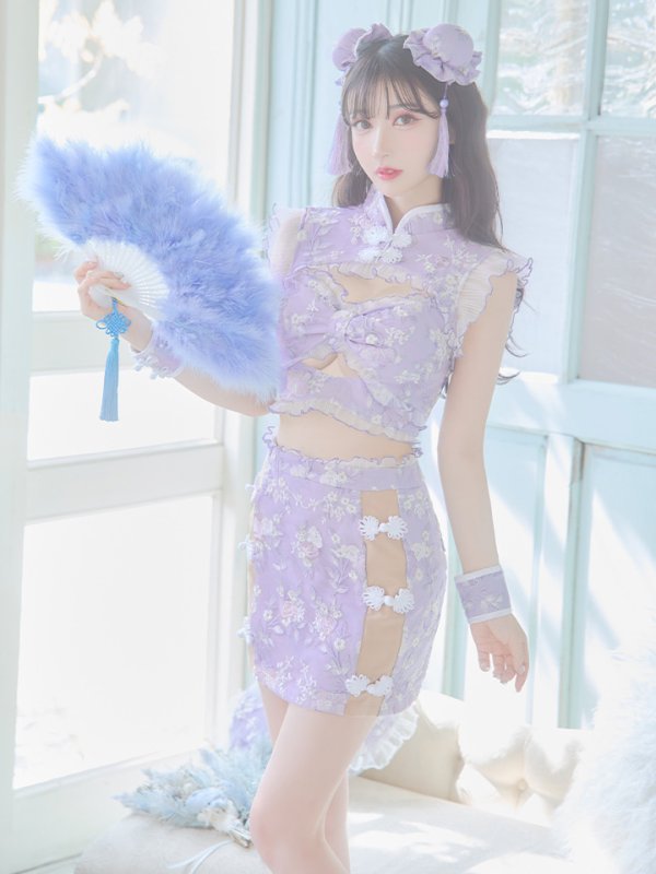 画像28: 【即日発送】【ハロウィン】リボンチャイナミニセットアップ【コスプレ4点セット】【XS-Mサイズ/3カラー】 (SE01YN)[OF04] (28)