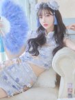 画像1: 【即日発送】【ハロウィン】リボンチャイナミニセットアップ【コスプレ4点セット】【XS-Mサイズ/3カラー】(SE01YN)[YMT] (1)