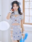 画像3: 【即日発送】【ハロウィン】リボンチャイナミニセットアップ【コスプレ4点セット】【XS-Mサイズ/3カラー】(SE01YN)[YMT] (3)