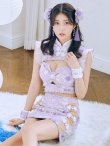 画像1: 【即日発送】【ハロウィン】リボンチャイナミニセットアップ【コスプレ4点セット】【XS-Mサイズ/3カラー】(SE01YN)[YMT] (1)