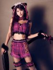 画像1: 【即日発送】【ハロウィン】チェックキャットセットアップ【コスプレ6点セット】【S-Mサイズ/1カラー】[OF01] (1)