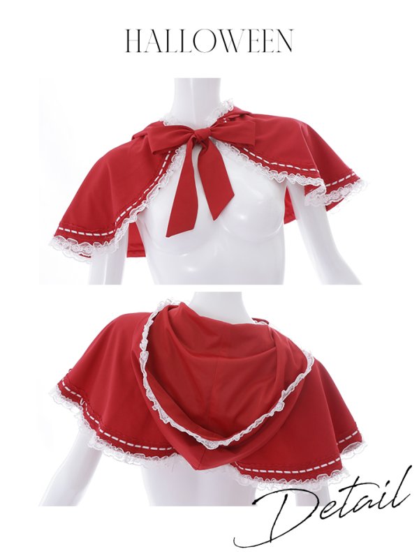 画像20: 【即日発送】【ハロウィン】赤ずきん×狼コスプレ【コスプレ5点セット】【コスプレ4点セット】【S-Mサイズ】【Fサイズ】[OF01/OF01] (20)