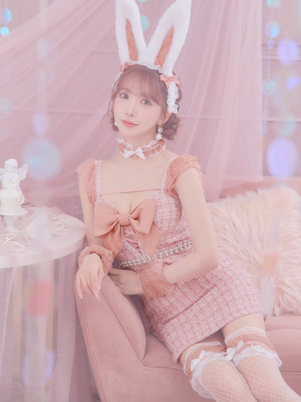 画像27: 【SALE!!】【即日発送】【ハロウィン】 ツイードバニーミニワンピ 【コスプレ6点セット】【S-Lサイズ/2カラー】[OF04] (27)