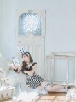 画像12: 【即日発送】【ハロウィン】【LARME/ラルム掲載】 ツイードバニーミニワンピ 【コスプレ6点セット】【S-Lサイズ/2カラー】[YMT] (12)