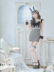 画像14: 【即日発送】【ハロウィン】【LARME/ラルム掲載】 ツイードバニーミニワンピ 【コスプレ6点セット】【S-Lサイズ/2カラー】[YMT] (14)
