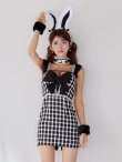 画像15: 【即日発送】【ハロウィン】 ツイードバニーミニワンピ 【コスプレ6点セット】【S-Lサイズ/2カラー】[OF01] (15)