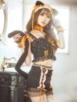 画像4: 【即日発送】【ハロウィン】パールレースキャットセットアップ【コスプレ6点セット】【S-Mサイズ/2カラー】[YMT] (4)