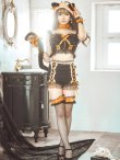 画像5: 【即日発送】【ハロウィン】パールレースキャットセットアップ【コスプレ6点セット】【S-Mサイズ/2カラー】[YMT] (5)
