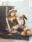 画像32: 【即日発送】【ハロウィン】パールレースキャットセットアップ【コスプレ6点セット】【S-Mサイズ/2カラー】[HC02] (32)