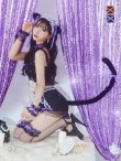 画像3: 【即日発送】【ハロウィン】パールレースキャットセットアップ【コスプレ6点セット】【S-Mサイズ/2カラー】[HC02] (3)