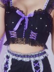 画像35: 【即日発送】【ハロウィン】パールレースキャットセットアップ【コスプレ6点セット】【S-Mサイズ/2カラー】[YMT] (35)