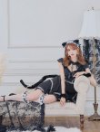 画像6: 【即日発送】【ハロウィン】 レースアップブラックキャット 【コスプレ4点セット】【S-Lサイズ/1カラー】[YMT] (6)