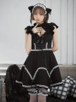 画像6: 【即日発送】【ハロウィン】 レースアップブラックキャット 【コスプレ4点セット】【S-Lサイズ/1カラー】[YMT] (6)