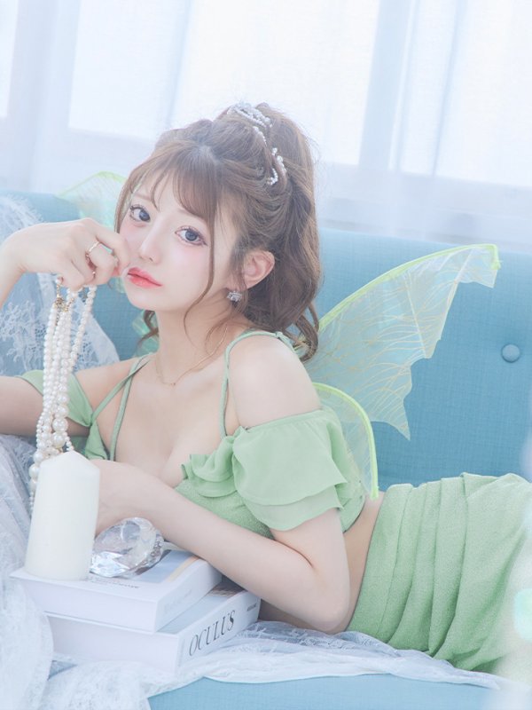 画像2: 【即日発送】【ハロウィン】フェアリーセットアップ/妖精【コスプレ3点セット】【S-Mサイズ】[OF01] (2)