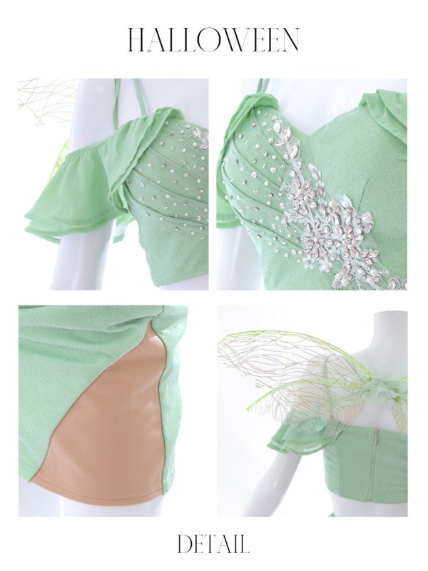 画像20: 【即日発送】【ハロウィン】フェアリーセットアップ/妖精【コスプレ3点セット】【S-Mサイズ】[OF01] (20)