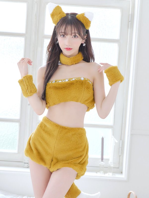 画像6: 【SALE!!】【即日発送】【ハロウィン】もこもこキツネ 【コスプレ6点セット】【Fサイズ/1カラー】[OF01] (6)