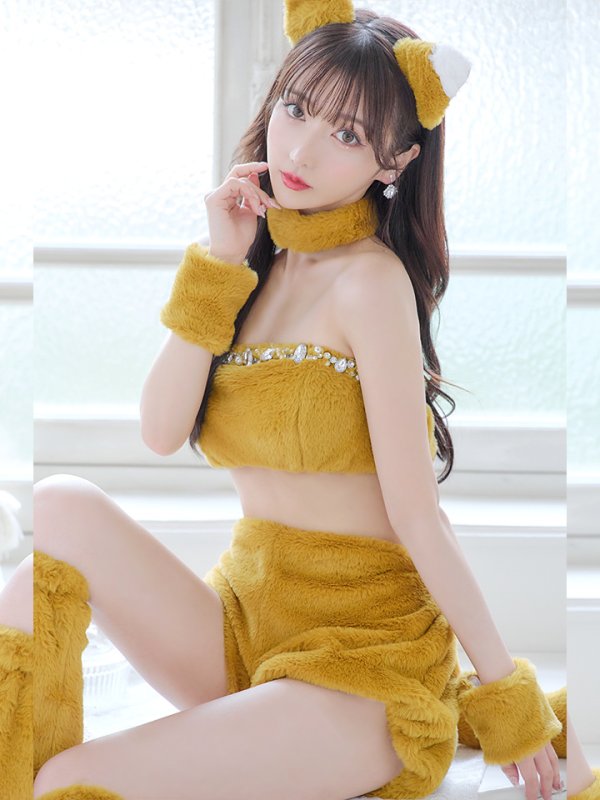 画像9: 【SALE!!】【即日発送】【ハロウィン】もこもこキツネ 【コスプレ6点セット】【Fサイズ/1カラー】[OF01] (9)