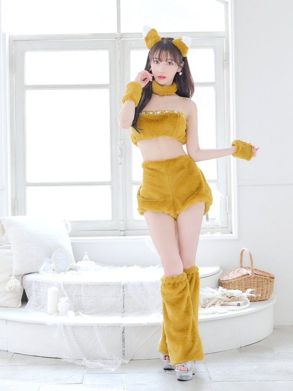 画像12: 【SALE!!】【即日発送】【ハロウィン】もこもこキツネ 【コスプレ6点セット】【Fサイズ/1カラー】[OF01] (12)