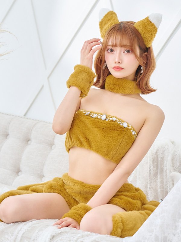 画像20: 【SALE!!】【即日発送】【ハロウィン】もこもこキツネ 【コスプレ6点セット】【Fサイズ/1カラー】[OF01] (20)