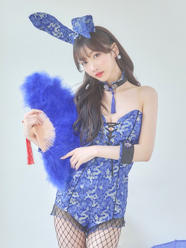 画像6: 【即日発送】【ハロウィン】チャイナバニーガール 【コスプレ6点セット】【XS-Mサイズ/3カラー】(SE01YN)[OF01] (6)