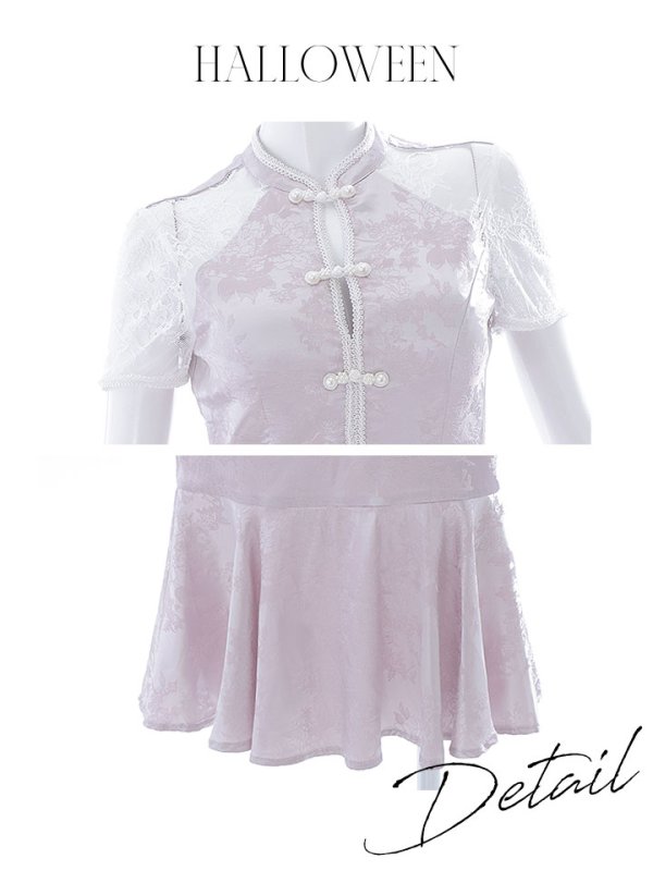 画像35: 【SALE!!】【即日発送】【ハロウィン】 マーメイドレースチャイナ 【コスプレ2点セット】【S-Lサイズ/3カラー】(SE01YN-W)[OF01] (35)