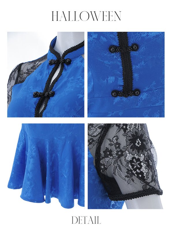 画像40: 【SALE!!】【即日発送】【ハロウィン】 マーメイドレースチャイナ 【コスプレ2点セット】【S-Lサイズ/3カラー】(SE01YN-W)[OF01] (40)