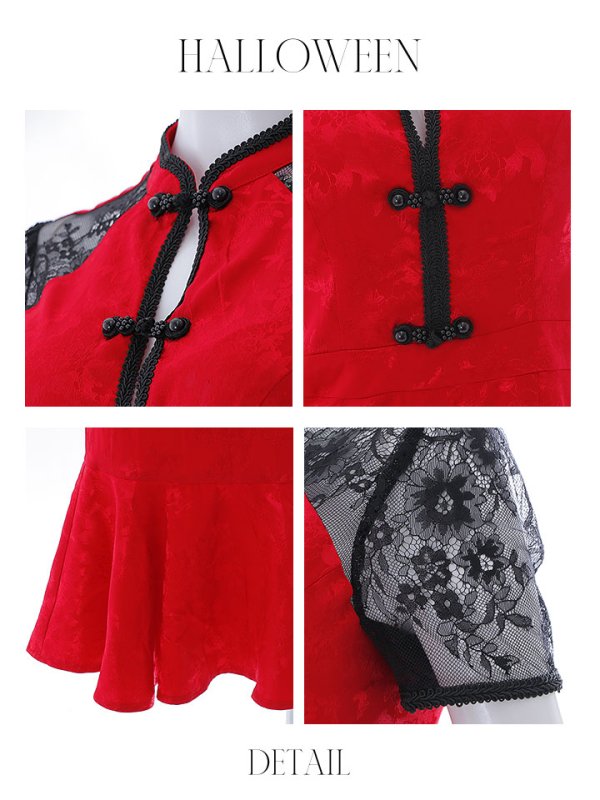 画像44: 【SALE!!】【即日発送】【ハロウィン】 マーメイドレースチャイナ 【コスプレ2点セット】【S-Lサイズ/3カラー】(SE01YN-W)[OF01] (44)