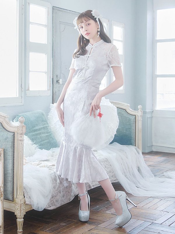 画像24: 【SALE!!】【即日発送】【ハロウィン】 マーメイドレースチャイナ 【コスプレ2点セット】【S-Lサイズ/3カラー】(SE01YN-W)[OF01] (24)