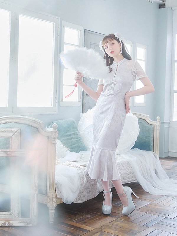 画像32: 【SALE!!】【即日発送】【ハロウィン】 マーメイドレースチャイナ 【コスプレ2点セット】【S-Lサイズ/3カラー】(SE01YN-W)[OF01] (32)