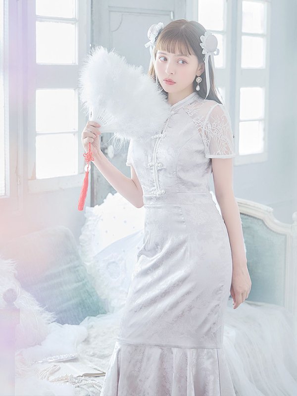 画像33: 【SALE!!】【即日発送】【ハロウィン】 マーメイドレースチャイナ 【コスプレ2点セット】【S-Lサイズ/3カラー】(SE01YN-W)[OF01] (33)