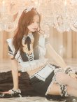 画像2: 【即日発送】【ハロウィン】 セクシーメイドセットアップ【コスプレ5点セット】【S-Mサイズ/1カラー】[YMT] (2)