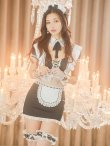 画像4: 【即日発送】【ハロウィン】 セクシーメイドセットアップ【コスプレ5点セット】【S-Mサイズ/1カラー】[YMT] (4)