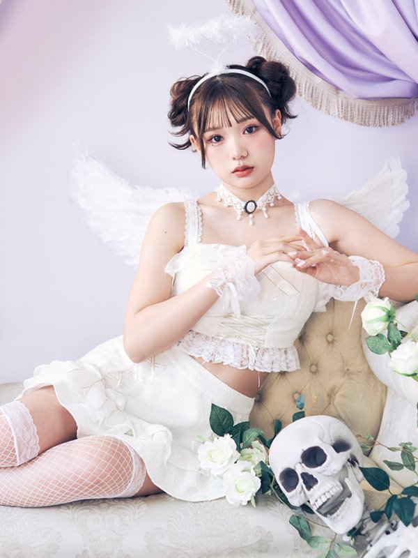 画像22: 【ハロウィン】セクシー天使セットアップ【コスプレ7点セット】【XS-Lサイズ/1カラー】[YMT-H] (22)