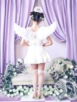 画像4: 【ハロウィン】【LARME/ラルム掲載】セクシー天使セットアップ【コスプレ7点セット】【XS-Lサイズ/1カラー】[YMT-H] (4)