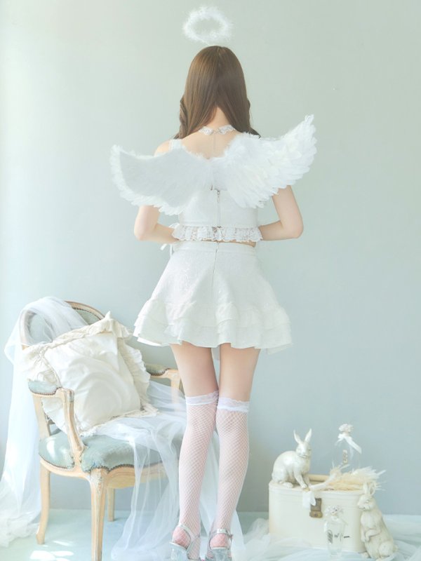 画像17: 【ハロウィン】セクシー天使セットアップ【コスプレ7点セット】【XS-Lサイズ/1カラー】[YMT-H] (17)