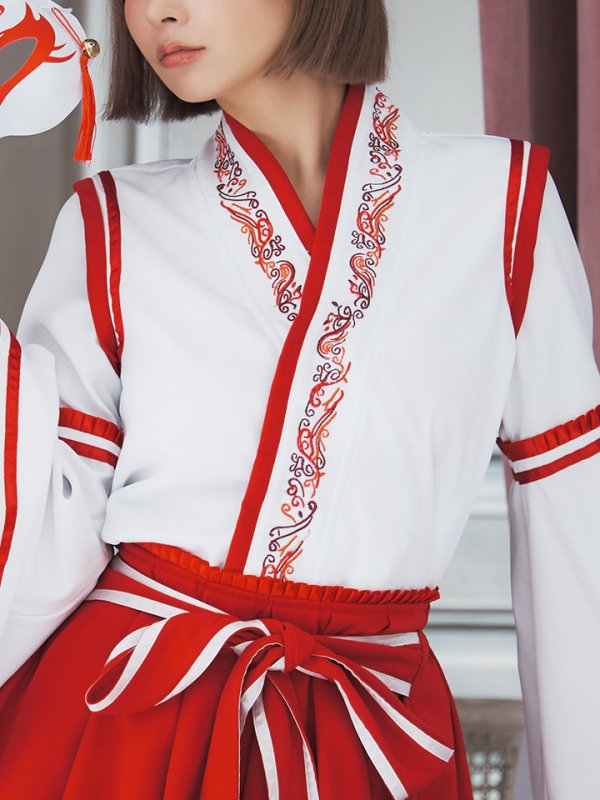 画像10: 【SALE!!】【即日発送】【ハロウィン】巫女【コスプレ4点セット】 【S-Lサイズ/1カラー】[HC03] (10)