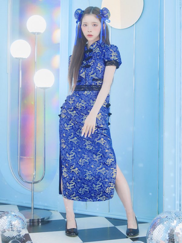 画像22: 【即日発送】【ハロウィン】 緩苺ちゃん着用 パフスリーブチャイナドレス【コスプレ2点セット】【S-Mサイズ/3カラー】(SE01YN)[HC03] (22)