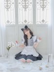 画像7: 【ハロウィン】 ギンガムチェック猫メイド【コスプレ5点セット】【S-Mサイズ/3カラー】[YMT] (7)