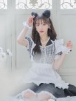 画像8: 【ハロウィン】 ギンガムチェック猫メイド【コスプレ5点セット】【S-Mサイズ/3カラー】[YMT] (8)