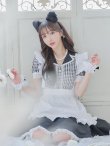 画像10: 【ハロウィン】 ギンガムチェック猫メイド【コスプレ5点セット】【S-Mサイズ/3カラー】[YMT] (10)