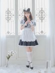画像12: 【ハロウィン】 ギンガムチェック猫メイド【コスプレ5点セット】【S-Mサイズ/3カラー】[YMT] (12)