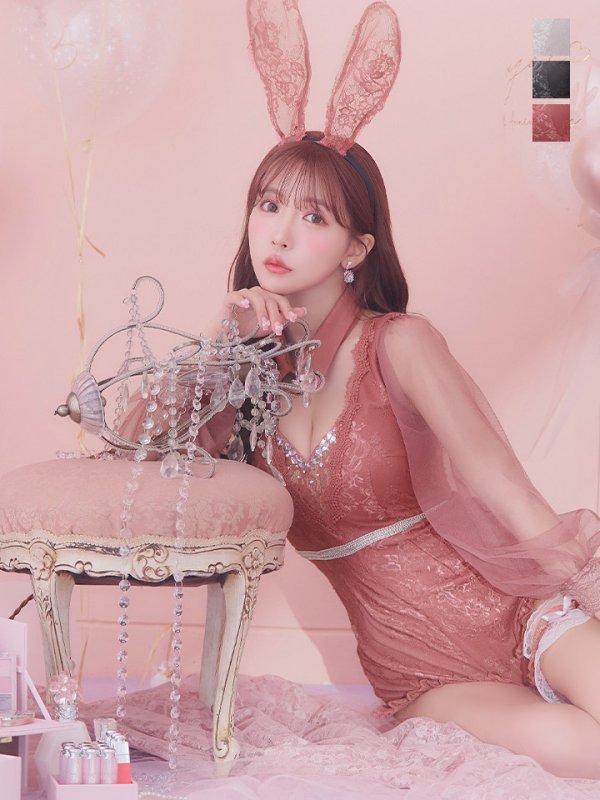 画像22: 【ハロウィン】 レースバニーオールインワン 【コスプレ5点セット】【S-Lサイズ/3カラー】[OF01] (22)