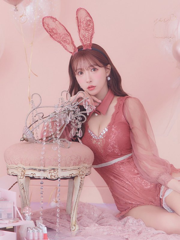 画像28: 【ハロウィン】 レースバニーオールインワン 【コスプレ5点セット】【S-Lサイズ/3カラー】[OF01] (28)