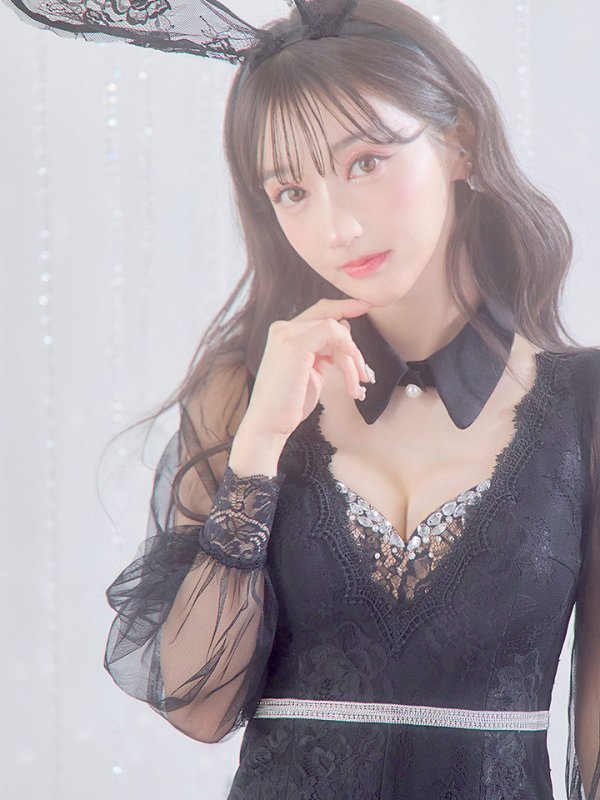 画像10: 【ハロウィン】 レースバニーオールインワン 【コスプレ5点セット】【S-Lサイズ/3カラー】[OF01] (10)