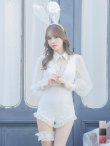 画像1: 【ハロウィン】 レースバニーオールインワン 【コスプレ5点セット】【S-Lサイズ/3カラー】[YMT] (1)