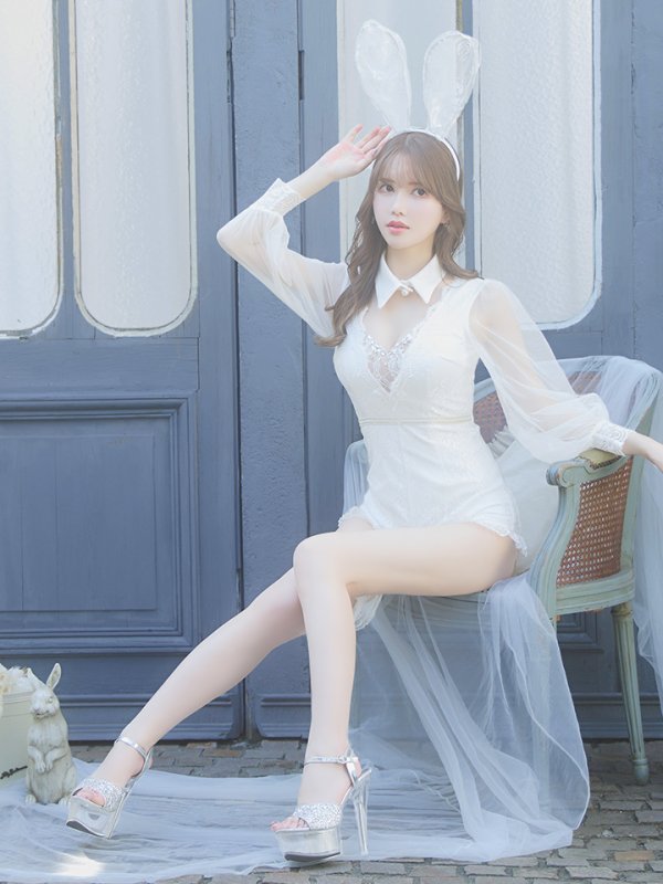 画像6: 【ハロウィン】 レースバニーオールインワン 【コスプレ5点セット】【S-Lサイズ/3カラー】[HC03] (6)