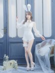 画像10: 【ハロウィン】 レースバニーオールインワン 【コスプレ5点セット】【S-Lサイズ/3カラー】[YMT] (10)