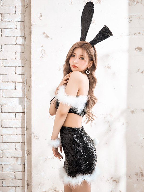 画像10: 【即日発送】【ハロウィン】スパンコールセットアップバニー 【コスプレ6点セット】【S-Mサイズ/3カラー】[YMT] (10)