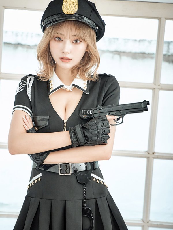 画像14: 【ハロウィン】ポリスフレアワンピース【コスプレ5点セット】【S-XLサイズ】(HC06-SV)[HC03-Bg] (14)