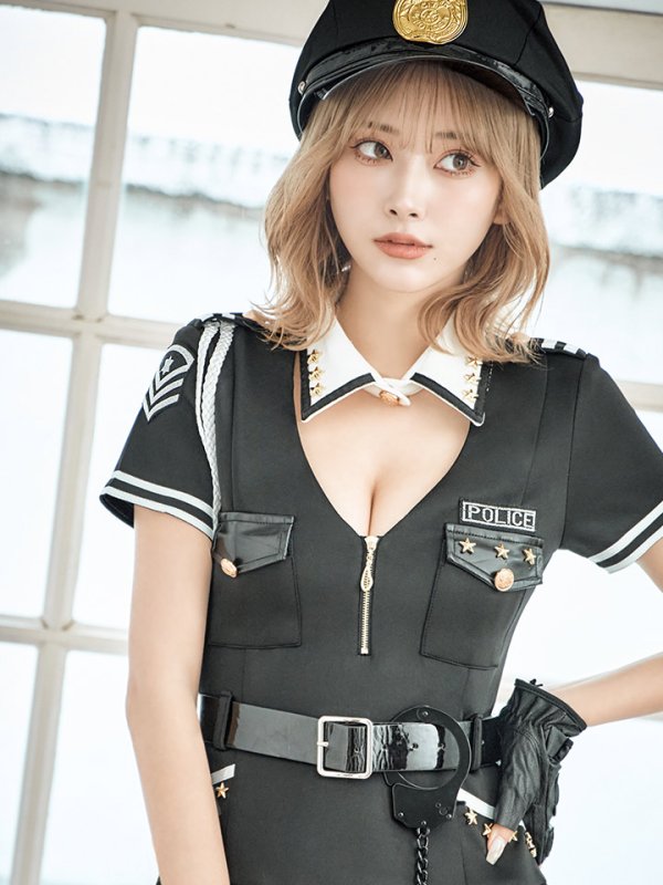 画像16: 【ハロウィン】ポリスフレアワンピース【コスプレ5点セット】【S-XLサイズ】(HC06-SV)[HC03-Bg] (16)